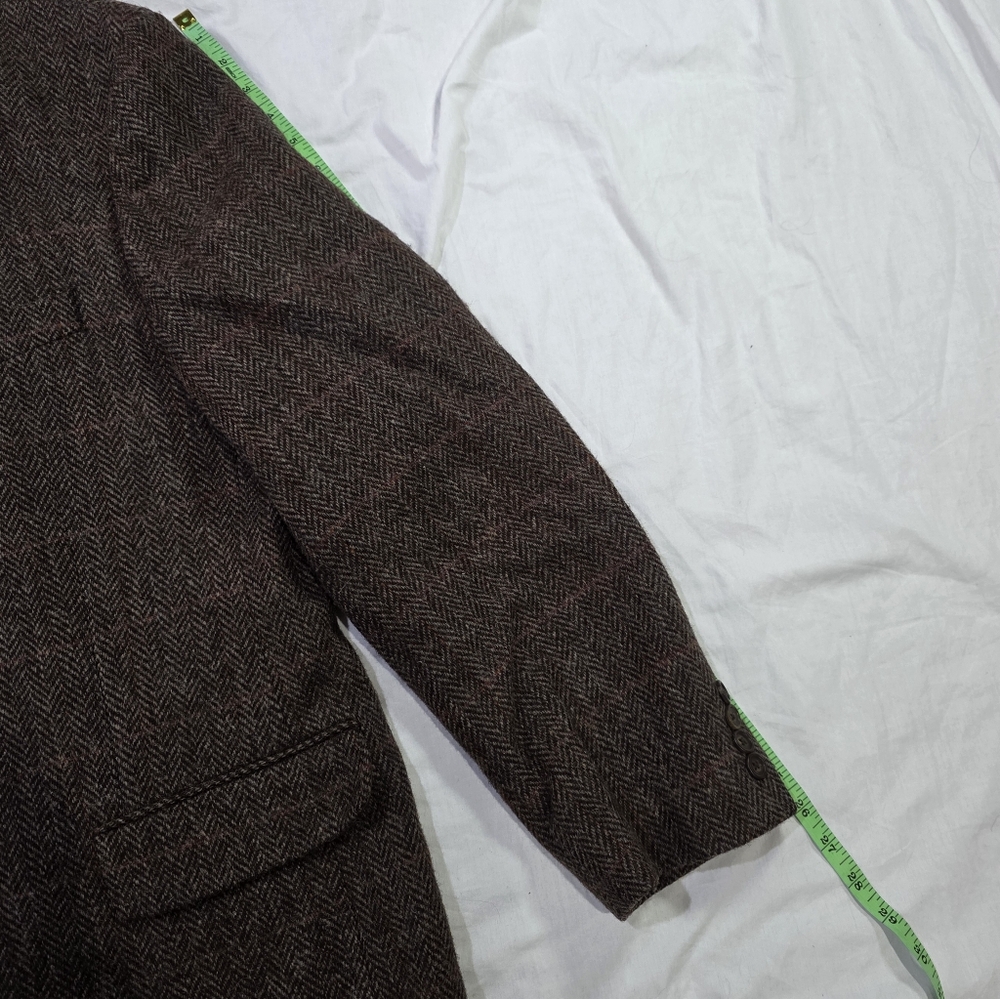Brooks Brothers 1818 HARRIS TWEED Wool Madison Fit Multi Plaid Sports Coat. 45L - Picture 13 of 14